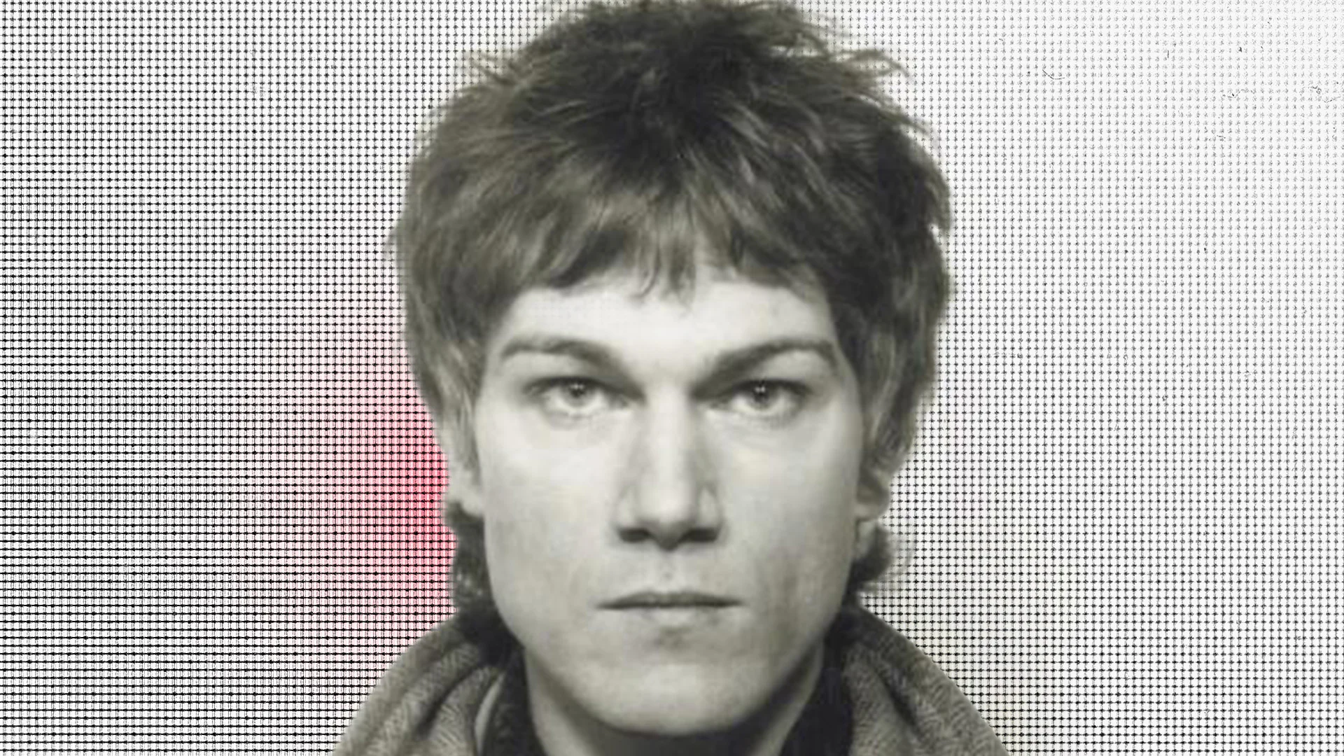 Portrait of John Foxx, musician and visual artist, in black and white.