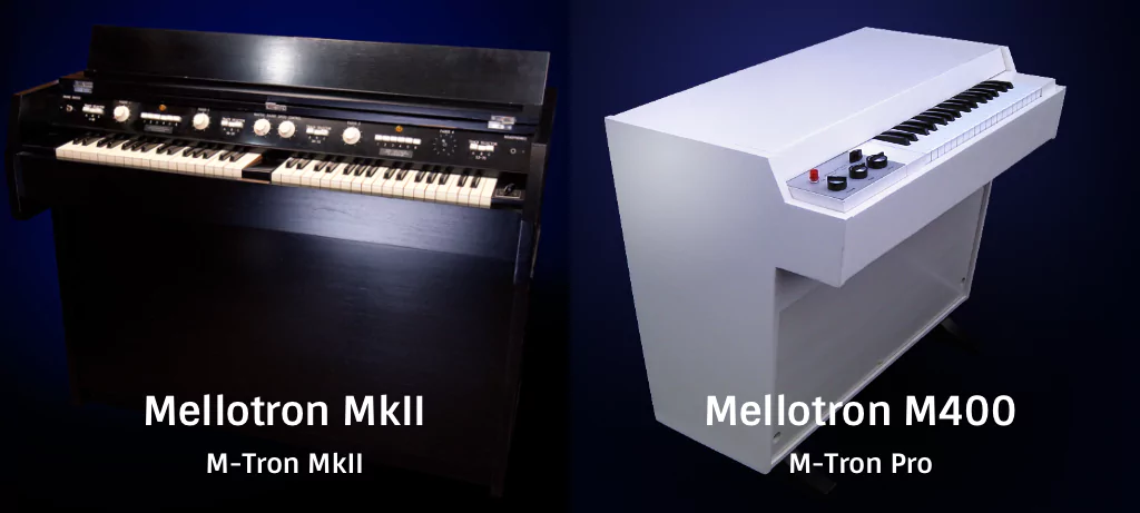 Mellotron MkII versus Mellotron M400 photo
