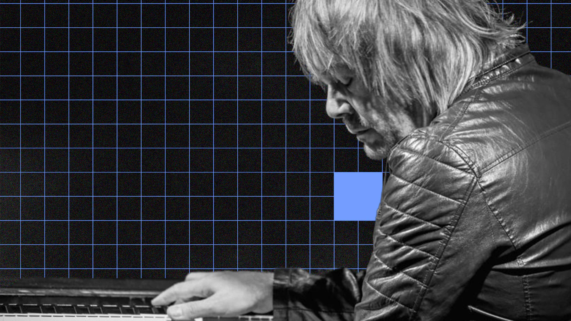Nigel Hopkins working on Mellotron MkII remake with grid background.