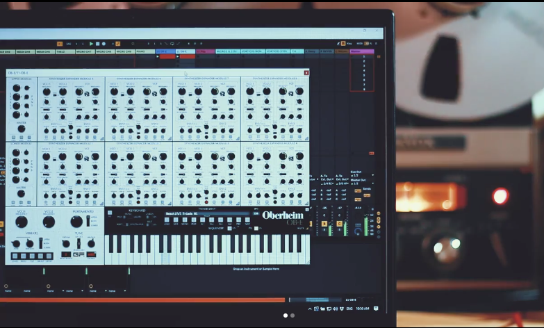 #havewedronethisbefore Oberheim OB-E on laptop