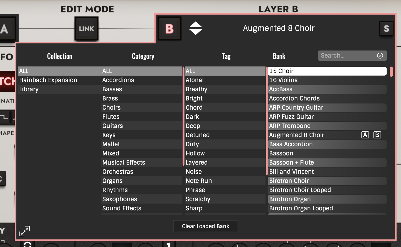 M-Tron Pro IV Layer B Tape Bank Browser