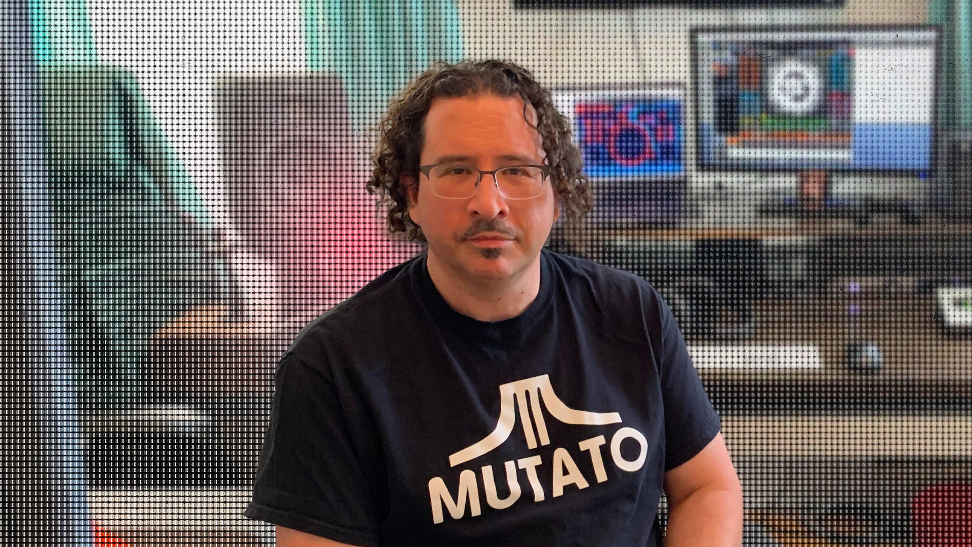John Enroth working on film and TV music composition at studio.