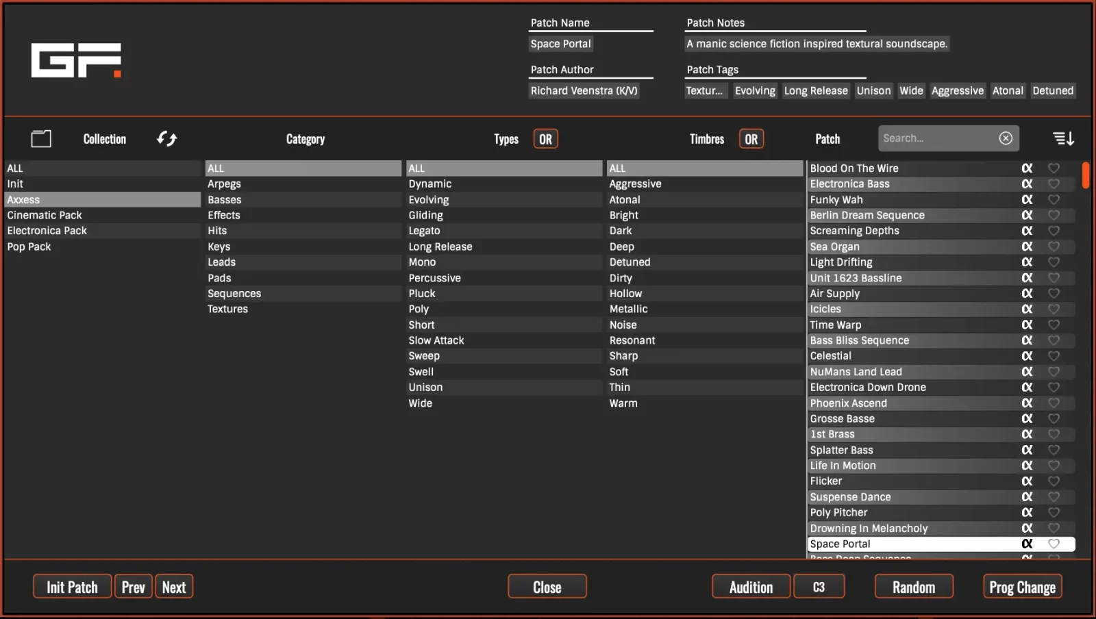 Axxess browser screenshot