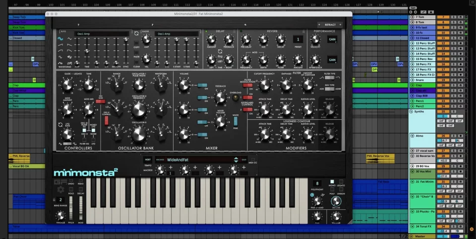 Minimonsta2 in Ableton Live