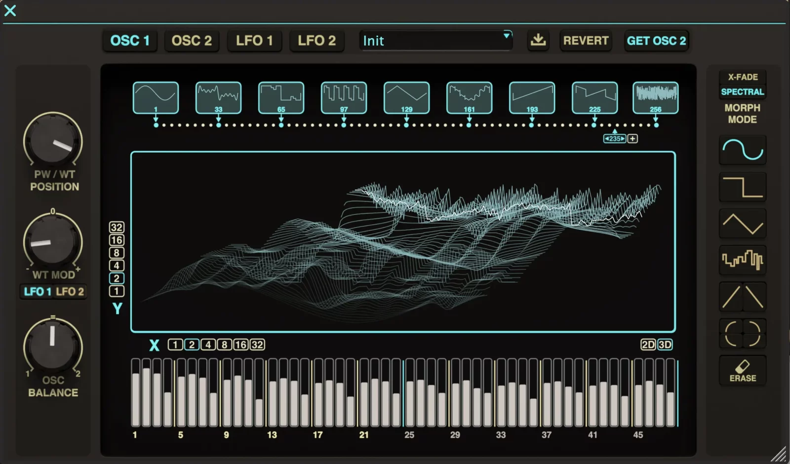 impOSCar3 Wavetable Editor 3D viewer