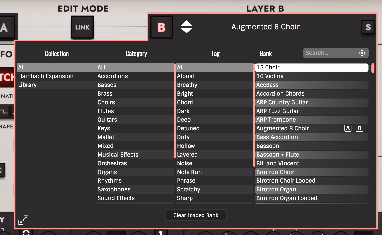 M-Tron Pro 4 layer B tape browser screenshot
