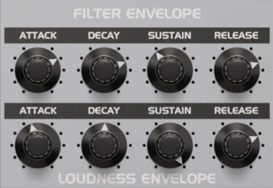 Oberheim OB-X Envelopes section screenshot