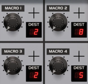 Oberheim OB-X Macro section screenshot
