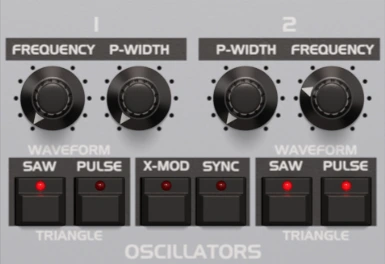 Oberheim OB-X Oscillators section screenshot