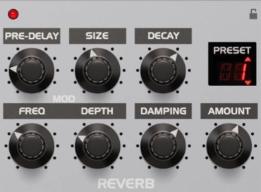 Oberheim OB-X Reverb section screenshot