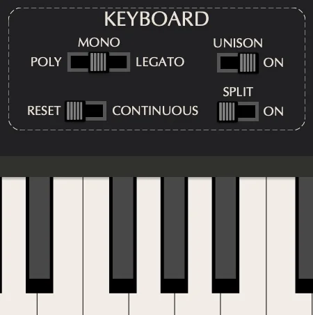 OB-E keyboard modes screenshot