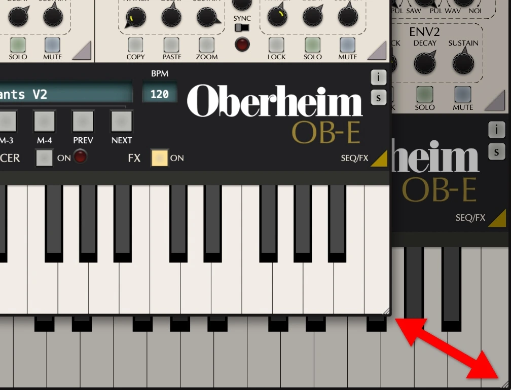 Oberheim OB-E resize screenshot