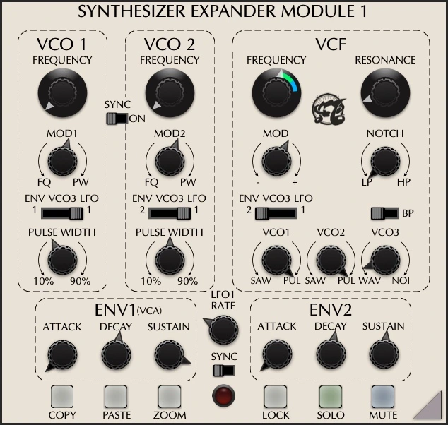 Oberheim OB-E SEM panel screenshot