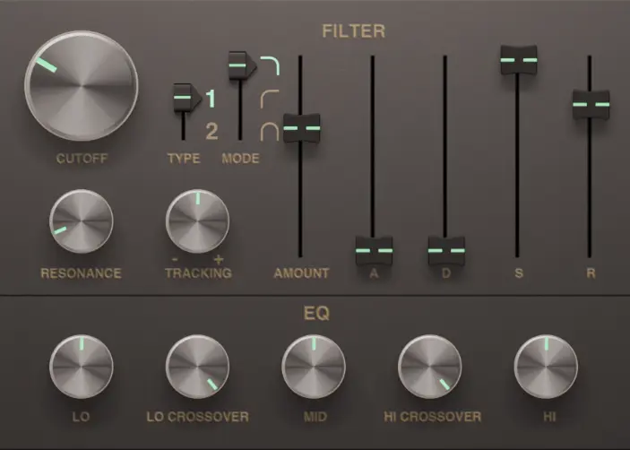 VSM 4 Filter and EQ sections screenshot