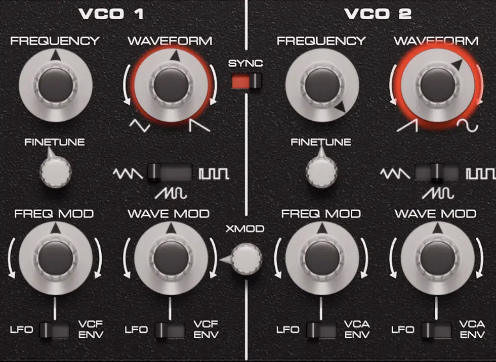 Oberheim OB-1 Oscillators screenshot