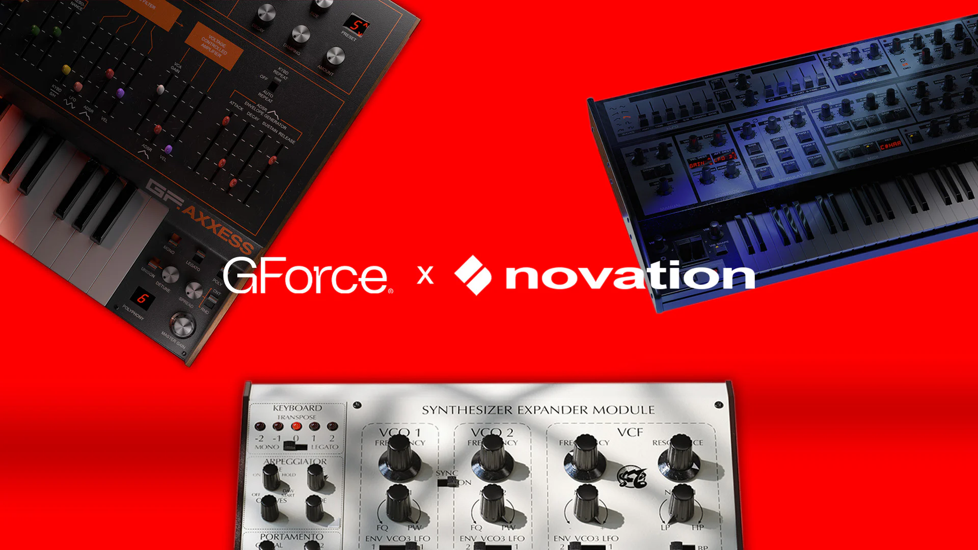 GForce and Novation synthesizers for music production.
