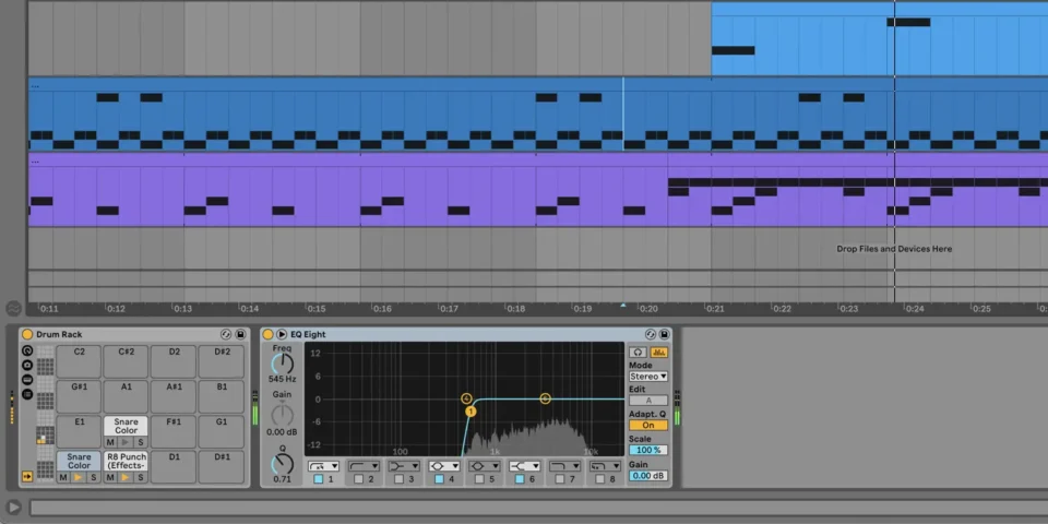 Screenshot of Ableton Live music production software interface.